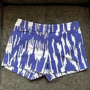 Jcrew Purple & White Patterned Women's Chino Shorts Sz 4